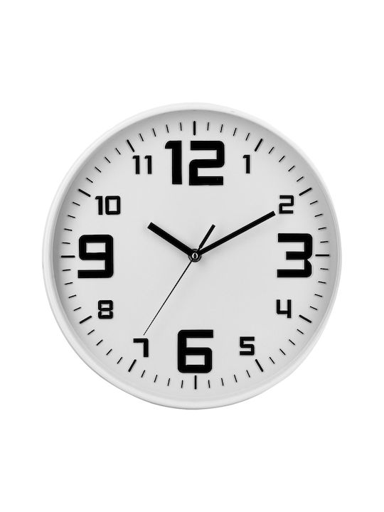 Atmosphera Silent Wall Clock Plastic Λευκό Ø30.5cm