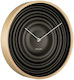 Karlsson Wall Clock Wooden Black Ø31cm