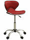 Office Desk Stool with Backrest Burgundy 46.5x48x69cm