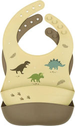 A Little Lovely Company Dinosaurs Wasserdicht Lätzchen Silikon mit Taste & Tasche Braun 2Stück A Little Lovely Company Dinosaurs Wasserdicht Lätzchen Silikon mit Taste & Tasche Braun 2Stück