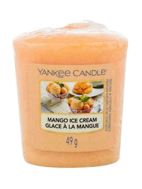 Yankee Candle Duftkerze mit Duft Mango-Eiscreme Orange 49gr 1Stück