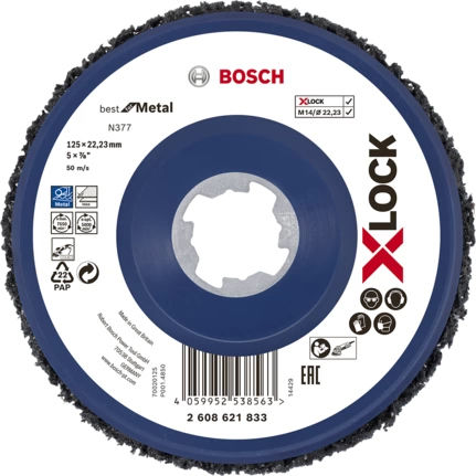 Bosch Δίσκος Λείανσης Μετάλλου και Ξύλου 125mm