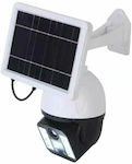 T30 Solar Dummy Surveillance Dome Camera with LED Lighting White