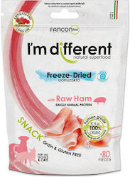 I'm Different Freeze-Dried with Raw Ham Gustari pentru caini fara Cereale cu Ham 80buc