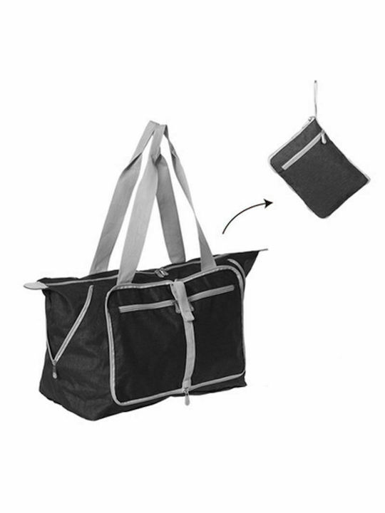 Faltbare Schultertasche Schwarz 53 x 30 x 18 cm