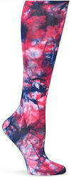 Nurse Mates Tie Dye Medizinische Kompressionsstrümpfe Wade hoch 12-14 mmHg