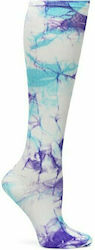 Nurse Mates Tie Dye Medizinische Kompressionsstrümpfe Wade hoch 12-14 mmHg