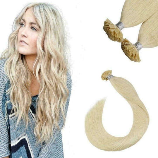 Bioshev Professional Erweiterung Keratin mit Echthaar in Blond Platin Farbe No1001