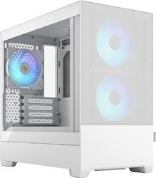 Fractal Design Pop Mini Air Gaming Mini-Turm Computergehäuse mit RGB-Beleuchtung RGB White TG Clear