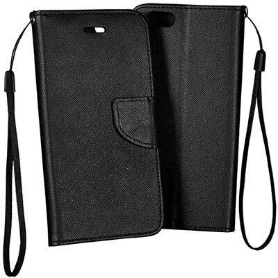 Tel1 Wallet Piele artificială Negru (Galaxy J3 2017)