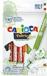 Carioca Fabric Liner Σετ Μαρκαδόροι Ανεξίτηλοι για Ύφασμα 10τμχ