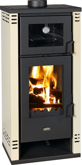 Prity K2 GT F Μεταλλική Ξυλόσομπα 8.1kW Μπεζ