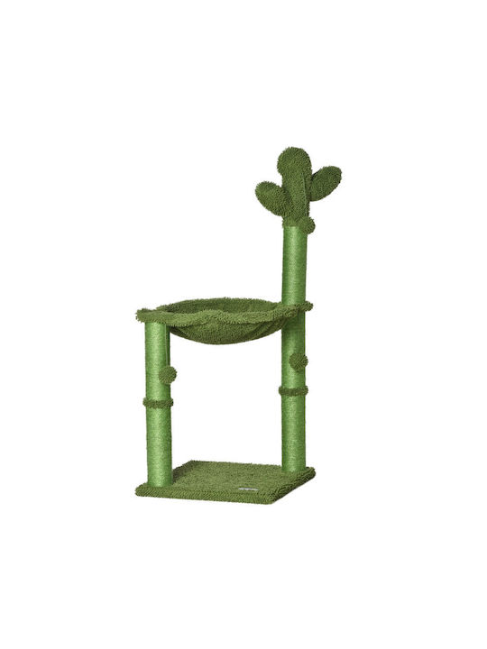 Pawhut Scratching Post Cat Trees Green 40x40x96cm