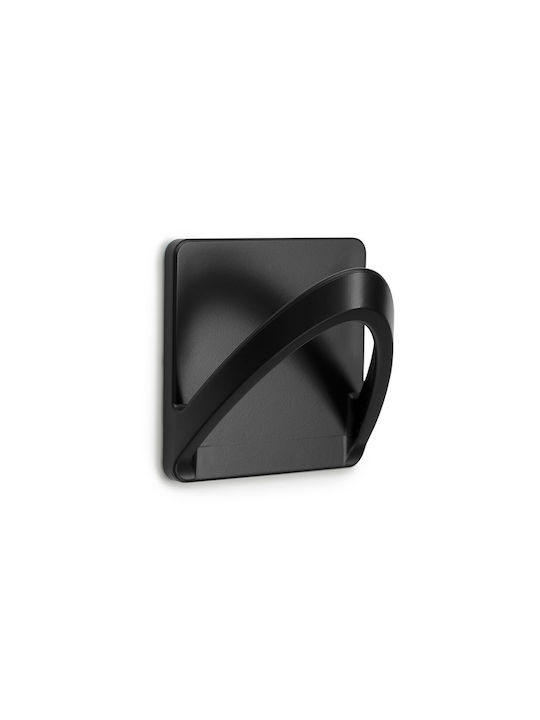 Inofix Ribbon Single Wall-Mounted Bathroom Hook ​6.5x4.5cm Black Matt