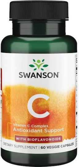 Swanson Vitamin C Complex Vitamin for Immune System Boost, the Skin & Antioxidant Action 500mg 60 veg. caps
