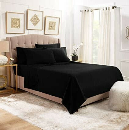 MayHome Комплект Плик за Завивка Памучен Кинг Сайз с 2 Калъфки 220x240 Черен