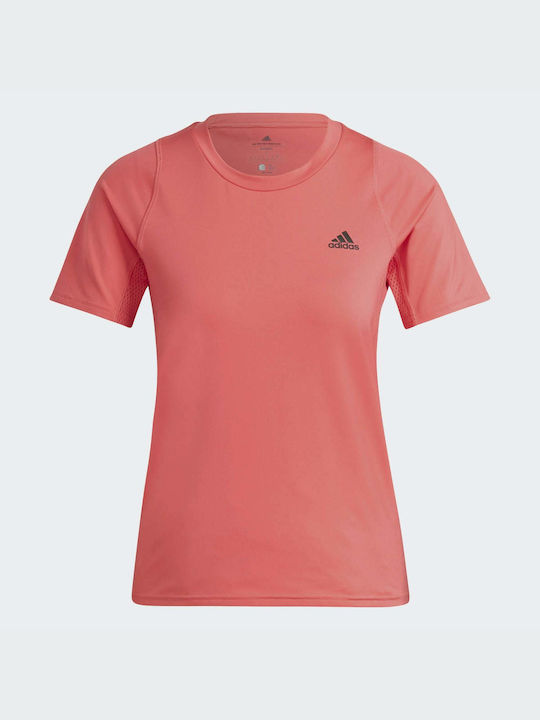 Adidas Run Fast Running Tee Women's Athletic T-shirt Orange