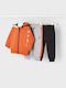 Mayoral Kids Sweatpants Set Orange 2pcs