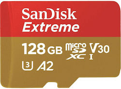 Sandisk Extreme microSDXC 128GB Clasa 10 U3 V30 A2 UHS-I cu adaptor