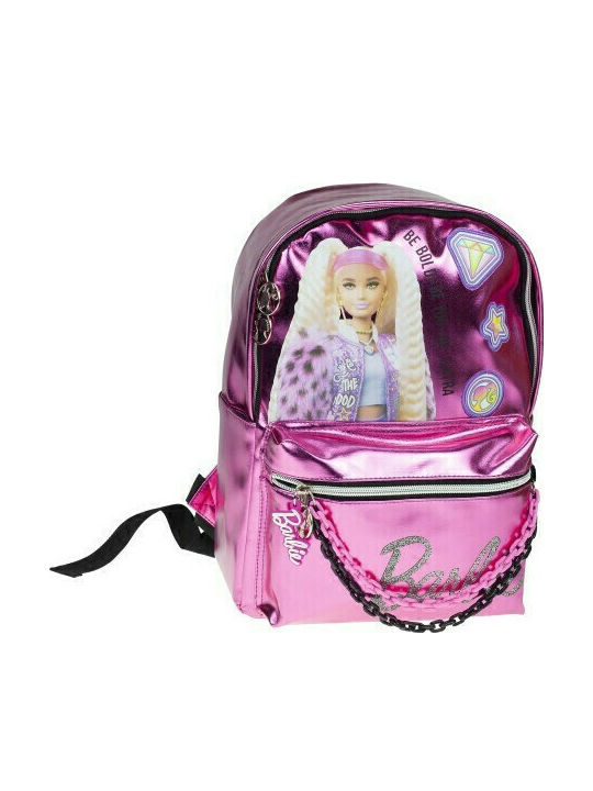 Gim Barbie Metallics Παιδική Τσάντα Πλάτης Ροζ 25x13x13εκ.