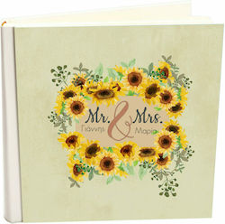 Album my album Sunflowers boho style with name John - Maria album with rice paper 30x30cm and album box - 120 Pages