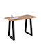 Sofia Slim Console Table of Solid Wood & Metal L120xW53xH96cm