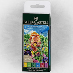 Faber-Castell Μαρκαδόροι Σχεδίου Σετ 6 χρώματα