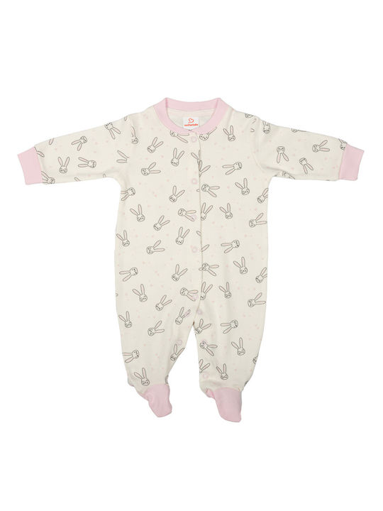 Mother Baby Baby Bodysuit Set Long-Sleeved White