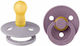 Bibs Pacifiers Rubber Fossil Grey / Mauve for 6-18 months 2pcs