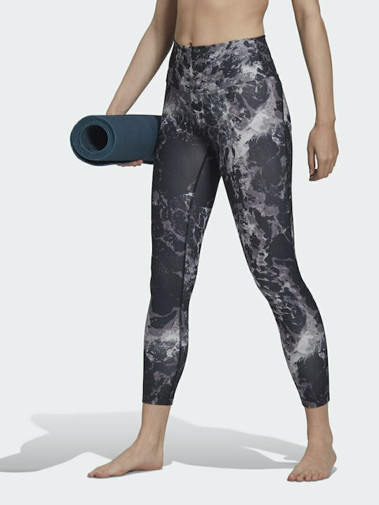Essentials Yoga Γυναικείο Cropped Κολάν Ψηλόμεσο Grey Two