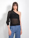 Top Tricotat Damă Negru