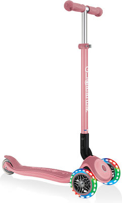 Globber Kids Scooter Foldable Primo Foldable Plus Lights 3-Wheel for 3+ Years Pink