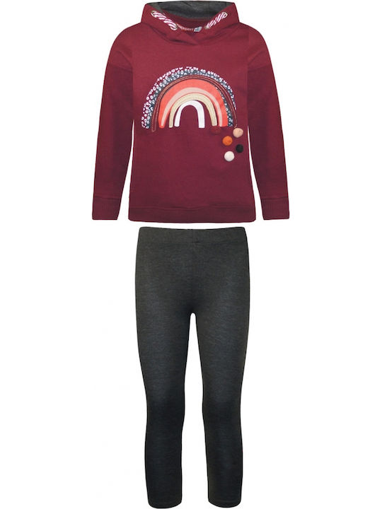 Kids' Set with Leggings Winter 2pcs Burgundy