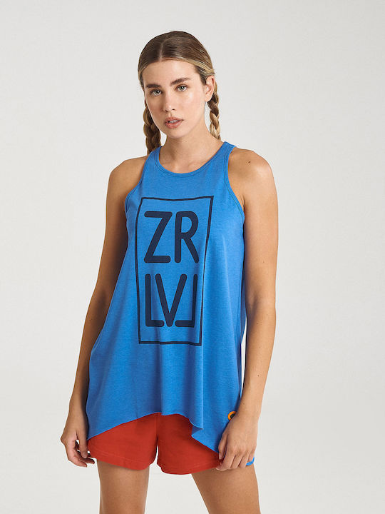 Zero Level Bluza Damă De Vară Fără Mâneci Albastră