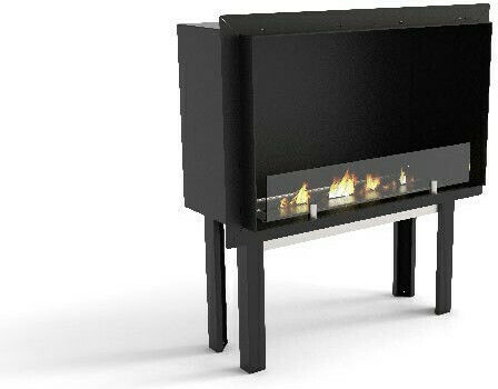 Thermozel 75 97.1732 Επιδαπέδιο Τζάκι Βιοαιθανόλης Εσωτερικού Χώρου Μαύρο 76x35x79.5cm
