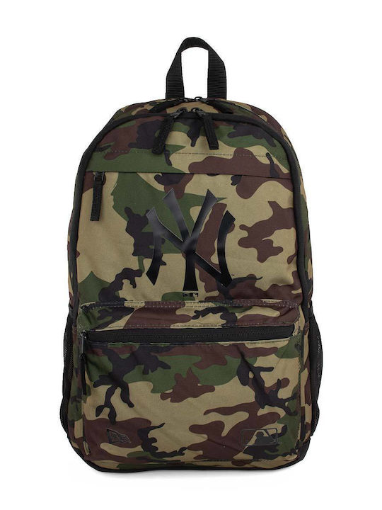 New Era New York Yankees School Backpack for Junior High-High School Khaki with Water Bottle Holder 22L