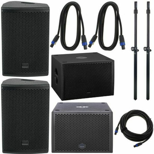 Seeburg Acoustic Line X2/GSub 1201 Power Bundle Σετ με Παθητικά PA говорители με Woofer 8" σε Черен Χρώμα