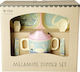 Rice Σετ Φαγητού Melamine Baby Dinner Giftbox από Μελαμίνη Ροζ 3τμχ