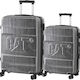 CAT Nested Travel Suitcases Hard Gray with 4 Wh...