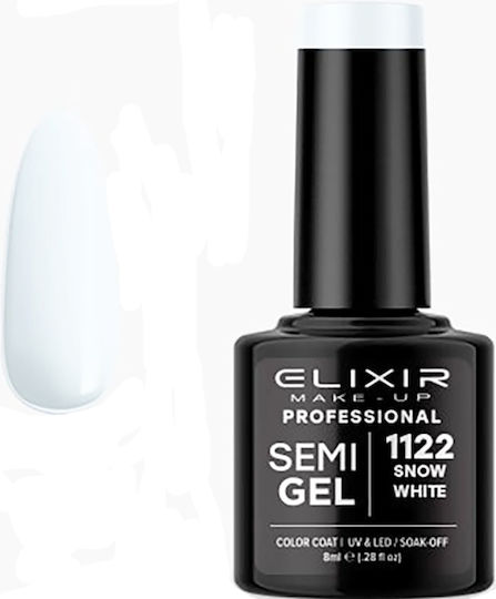 Elixir Ημιμόνιμο Βερνίκι Νυχιών 1122 Snow White 8ml