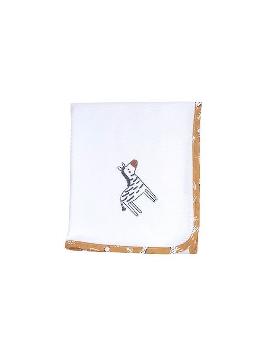 Baby Star Swaddle Blanket White 80x80cm