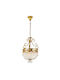 Elmark Frederick Kronleuchter 3xE14 Ø40cm mit Kristallen Gold 955FREDERICK3