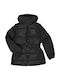 Kids' Quilted Jacket Short with Hood Black