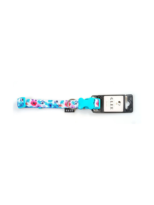 Glee Peony Κολάρο Σκύλου σε Τιρκουάζ χρώμα Medium 20mm x 40 - 55cm