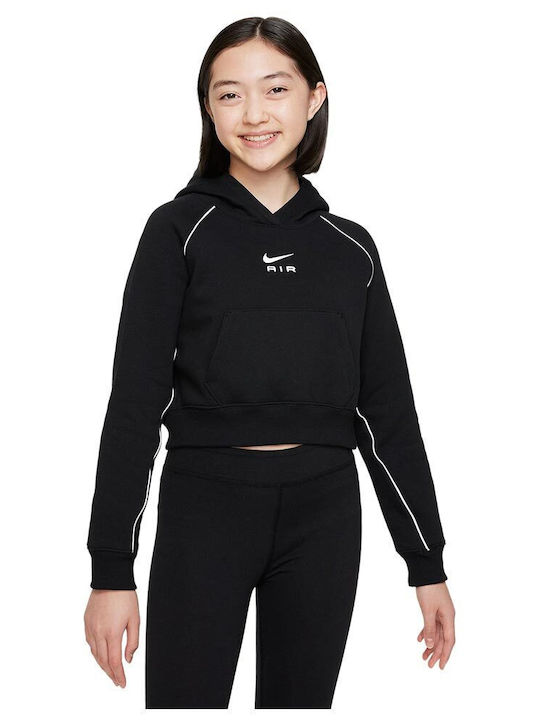 Nike Παιδικό Φούτερ Cropped με Κουκούλα και Τσέ...