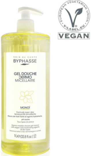 Byphasse Monoï Αφρόλουτρο σε Gel με Γλυκερίνη Dermo Micellaire Ενυδατικό 1000ml