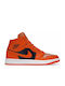 Jordan Air Jordan 1 Retro Mid SE Stiefel Crimson Bliss / Black / Sail / Rush Orange