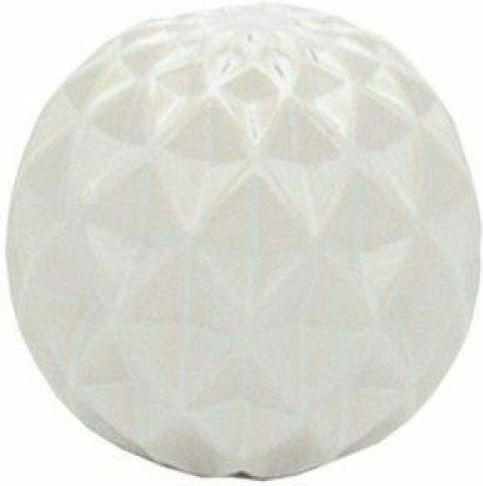 Art et Lumiere Decorative Ball made of Ceramic Material White 9.5x9.5x9cm 1pcs