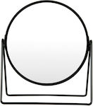 Double Sided Tabletop Makeup Mirror 17x17cm Black