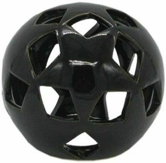 Art et Lumiere Decorative Ball made of Ceramic Material Black 12.5x12.5x12.5cm 1pcs
